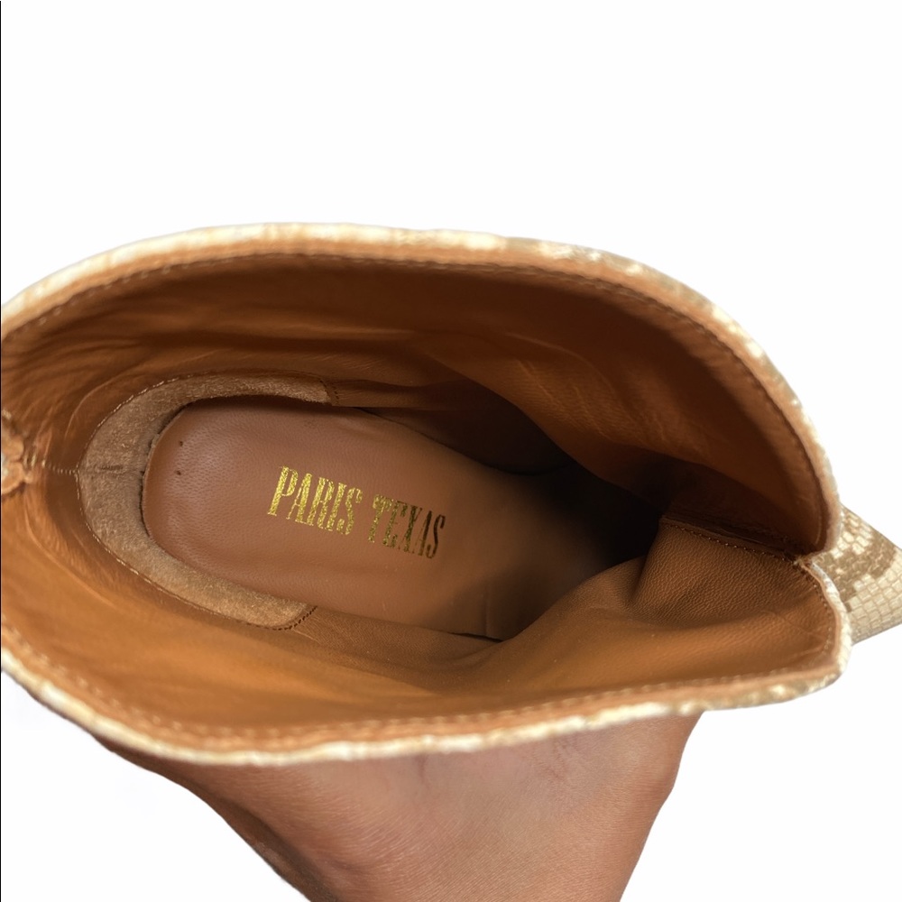 Paris Texas Python-Embossed Leather Ankle Boots 6 - image 7